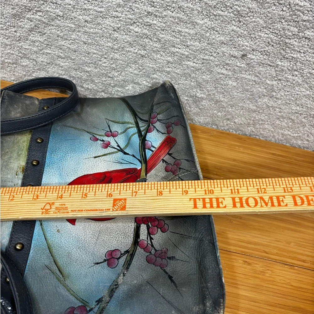 Anuschka Hand-Painted Cardinal Crossbody Bag - Picture 12 of 16